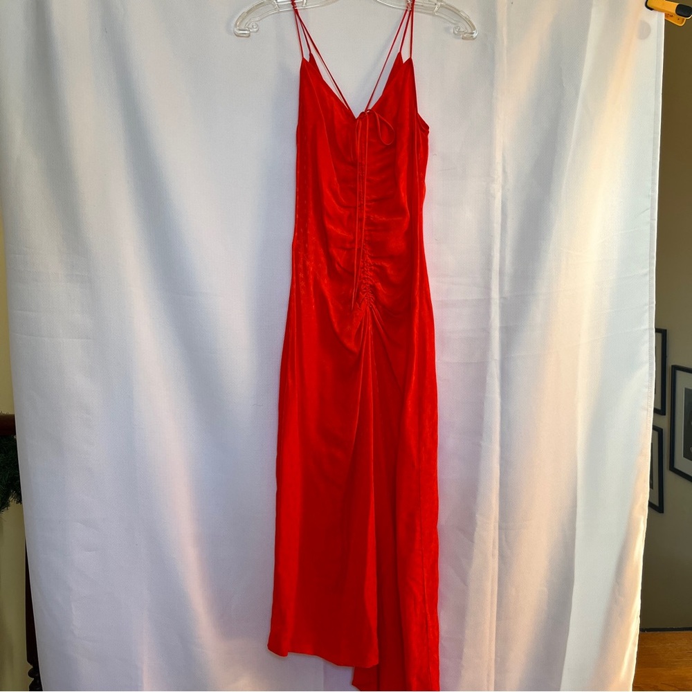 Topshop red star print dress